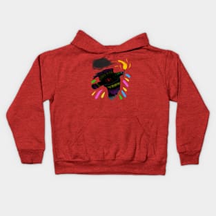 Rainbow Crow (smoky black) Kids Hoodie